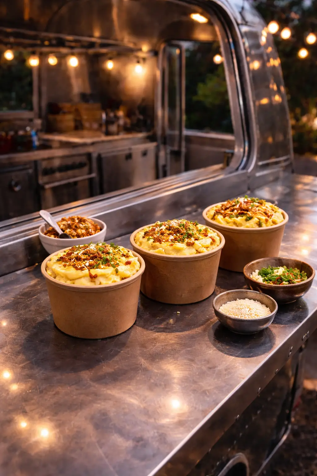 Mac and cheese serving