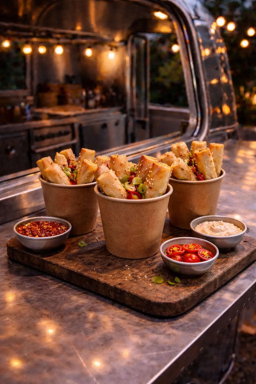 Spring rolls with dipping sauce