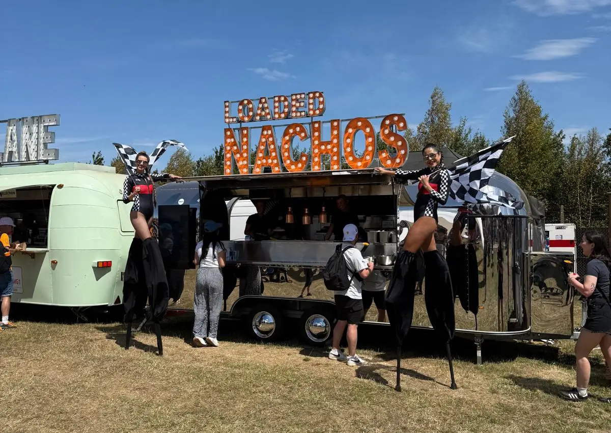 Stuffed Gourmet Trailers Airstream trailer at an event