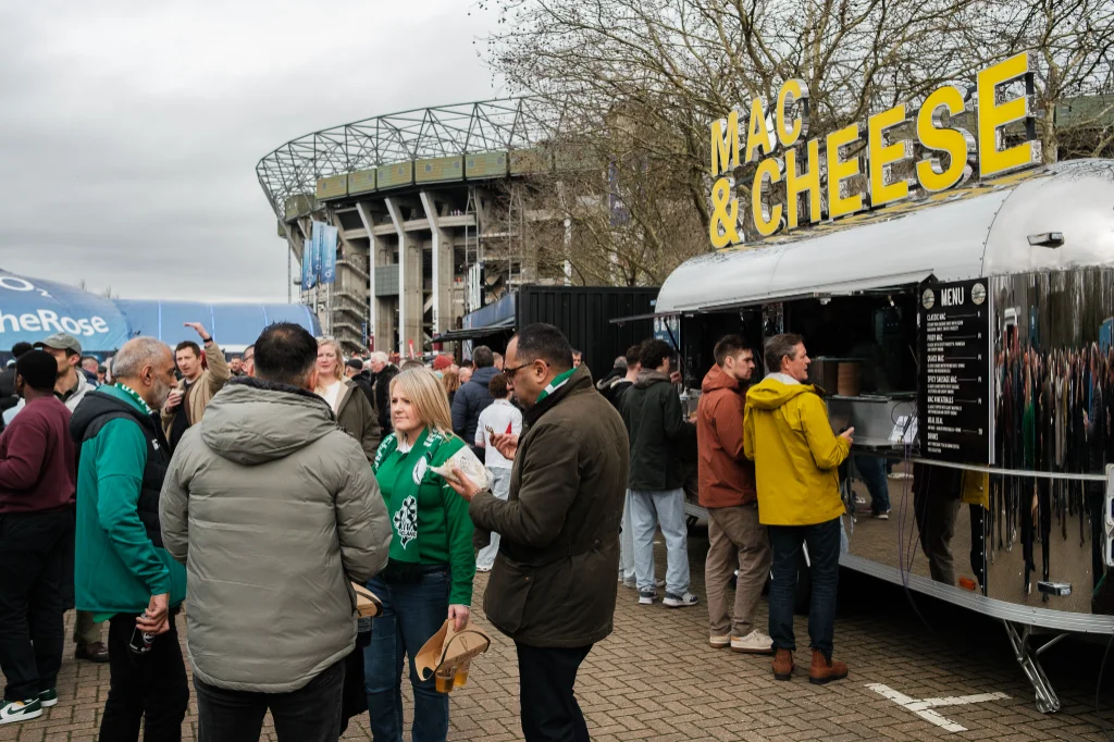 stuffed gourmet food trailer at twickenham