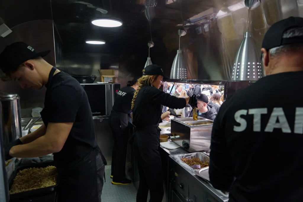 Stuffed Gourmet Trailers serving at Twickenham
