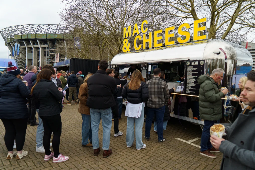 stuffed gourmet food trailer at twickenham